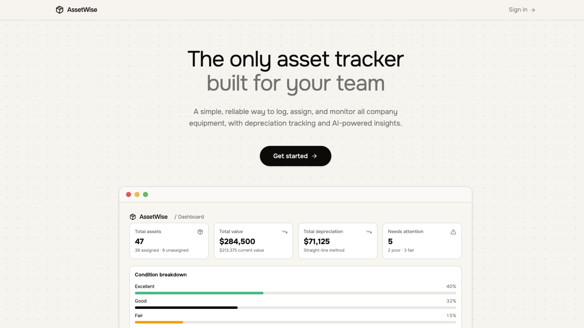 Loading preview of AssetWise